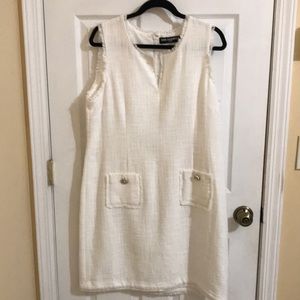 Karl Lagerfeld white sleeveless dress.